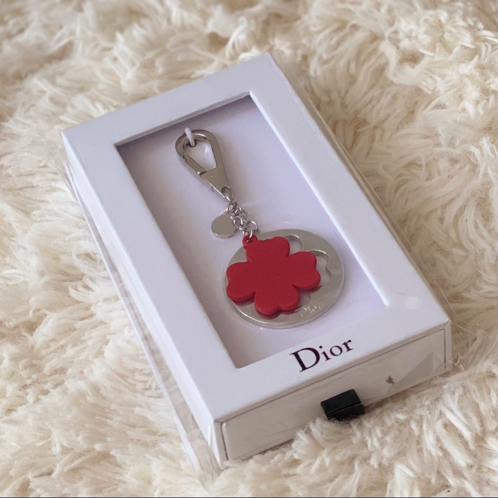 NIB Dior Lucky Clover Keychain